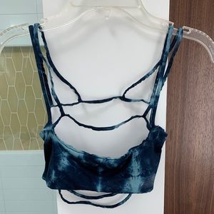 planet blue tie dye bikini top